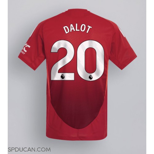 Muški Nogometni Dres Manchester United Diogo Dalot #20 Domaci 2024-25 Kratak Rukav